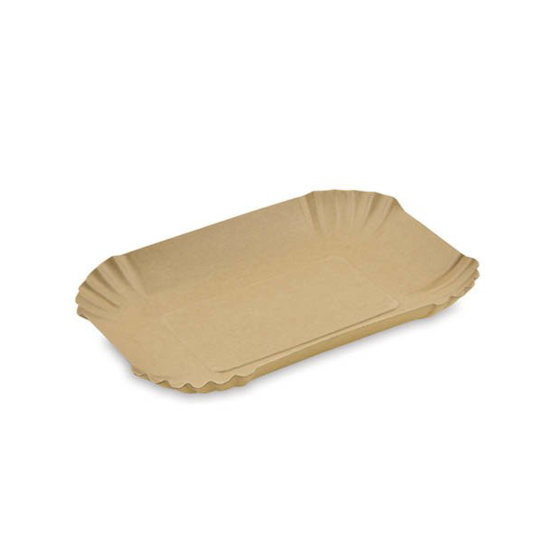 Tiefe Kraftpapier-Schale mit den Maßen 18 cm x 13 cm x 3 cm