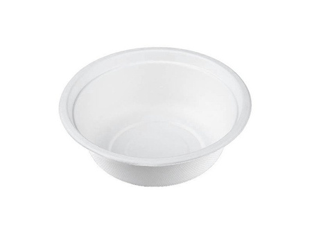 Schale aus Zuckerrohr, 500 ml, Durchmesser 15,4 cm, Höhe 5,5 cm, 50 Stück