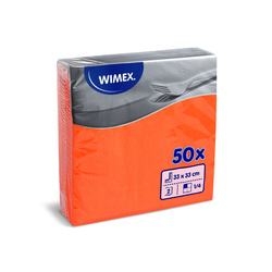 Zweilagige Servietten, orange, 1/4, 33 x 33 cm, 50 Stück