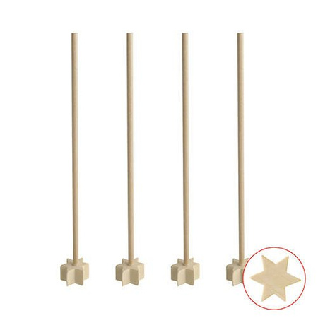 Holz-Cocktailrührer „Star“, 17 cm, 50 Stück