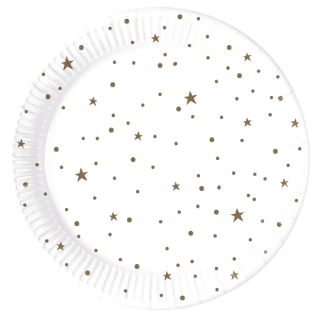 Pappteller „Weihnachtskranz“, 23 cm, 8 Stück