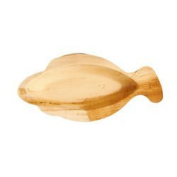 Teller aus Palmblättern „Fish“ 24 x 11 x 2,5 cm, 25 Stück