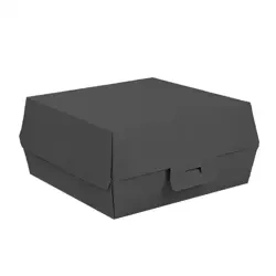 Thermobox für Burger, schwarz, Größe „L“, 14,2 x 13,7 x 6,1 cm, 50 Stück