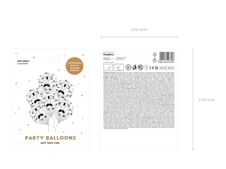 Latexballons "Fußball", 30 cm, 6 Stk.