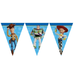 Papierfahnen-Girlande „Schlümpfe“, 2,3 m, 1 Stück