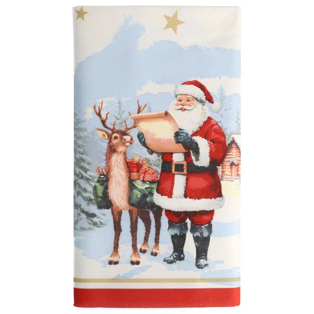 Papiertischdecke im Stofflook „Dear Santa“, 120 x 180 cm, 1 Stück