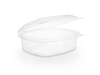 PLA-Behälter mit Deckel, 350 ml, 14,2 x 12,4 x 5,5 cm, 50 Stück