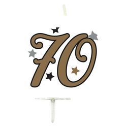 Milestone-Geburtstagskerze „70“, 1 Stück