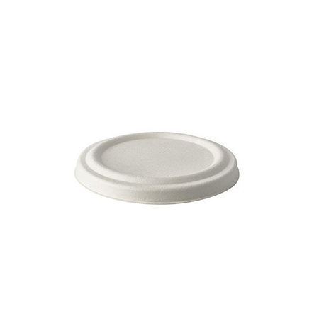 Deckel für Suppentassen aus Zuckerrohr, 350 ml, Durchmesser 10 cm, 50 Stück