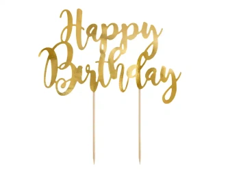 Papier-Tortentopper "Happy Birthday", 22,5 cm, 1 Stk.