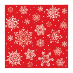 Premium-Airlaid-Servietten, „Snowflakes“, 1/4, 40 x 40 cm, 12 Stück
