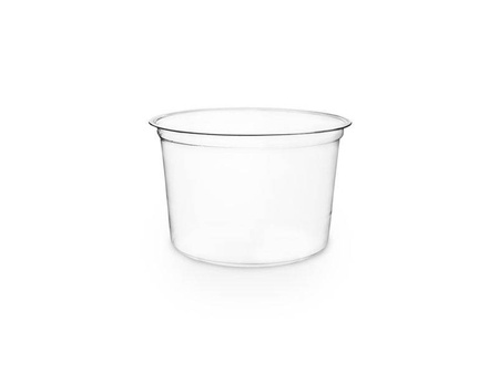 Runder PLA-Behälter, 500 ml, Durchmesser 120 mm, 50 Stück