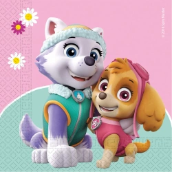 Zweilagige Servietten „Paw Patrol Sky & Everest“, 33 x 33 cm, 20 Stück