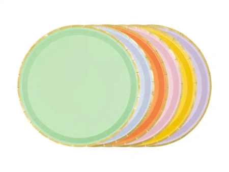 Pappteller "Farb-Mix", 21 cm, 6 Stück.