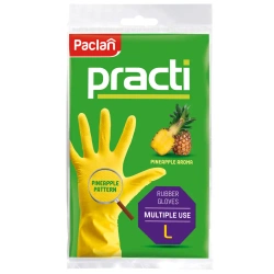 Gummihandschuhe, duftend, Ananas, Paclan Practi „L“, 1 Paar