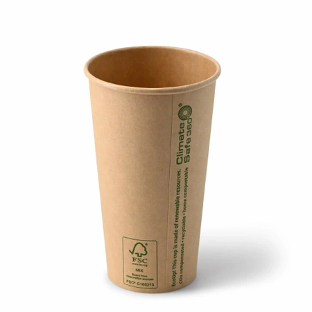 Kraftpapierbecher, Dispersionsbeschichtung, 550 ml, Durchmesser 90 mm, 50 Stück