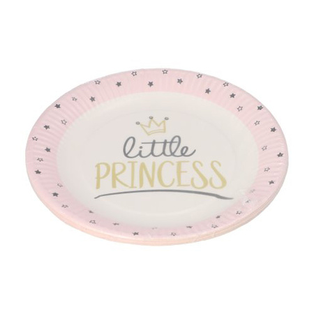 Runder Pappteller „Little Princess“, 23 cm, 10 Stück