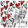 3-lagige, doppelseitige Servietten „Double Love“, 1/4, 33 x 33 cm, 20 Stück