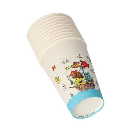 Papierbecher „Pirate Crew“, 200 ml, Durchmesser 70 mm, 10 Stück