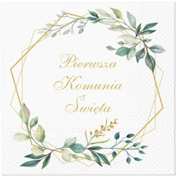 3-lagige Servietten „Kommunion“, 1/4, 33 x 33 cm, 20 Stück