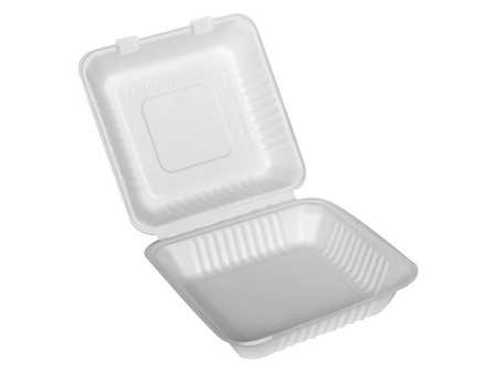 Menübox aus Zuckerrohr ungeteilt 1500 ml, 23 x 23 x 8 cm 50 Stk.