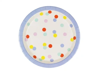 Pappteller "Konfetti", 23 cm, 6 St.