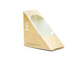 Papierverpackung für Sandwiches, 12,5 x 12,5 x 7,5 cm, 50 Stück