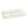 Tablett aus Zuckerrohr, 5-teilig, 22 x 28,2 cm, 25 Stück