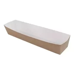 Tiefe Papierschale für Hot Dogs, 21 x 4 x 3,5 cm, 100 Stück