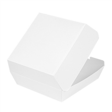 Thermobox für Burger, Weiß, Größe „L“, 14,2 x 13,7 x 6,1 cm, 50 Stück