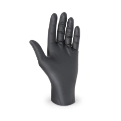 Unpuderte Nitrilhandschuhe, schwarz, in einer Schachtel, Größe „M“, 100 Stück