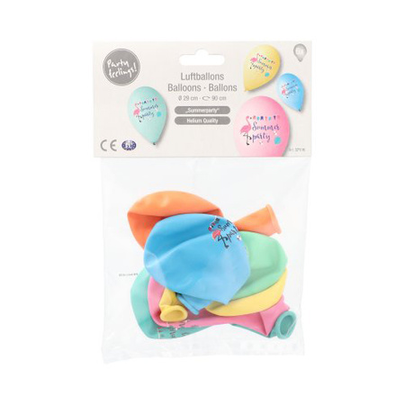 Luftballons „Summerparty“ – Mix, 29 cm, 6 Stück