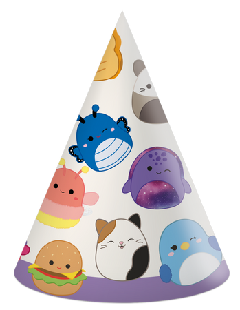 Papierhütchen „Squishmallows“, 6 Stück