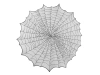Wiederverwendbare Tischdecke „Halloween – Spinnennetz“, 124 cm, 1 Stk.