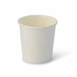 Weißer Papierbecher, Dispersionsbeschichtung, 120 ml, Durchmesser 62 mm, 50 Stück