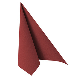 Servietten „Royal Collection“, bordeauxrot, 1/4, 3-lagig, 40 x 40 cm, 50 Stück