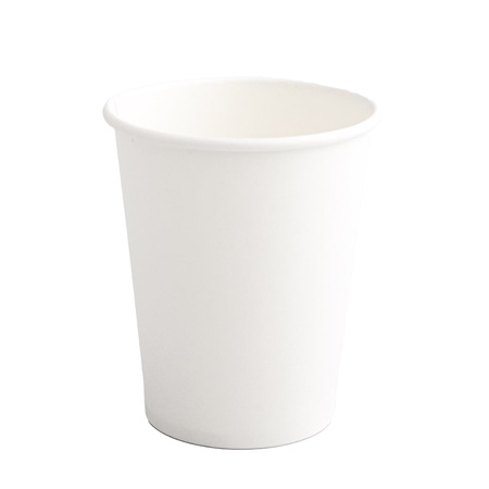 Weißer Papierbecher, Dispersionsbeschichtung, Durchmesser 80 mm, 250 ml, 50 Stück
