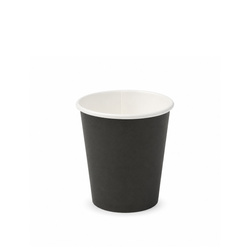 Schwarzer Papierbecher Dispersion 120 ml, Ø 62 mm 50 Stück.