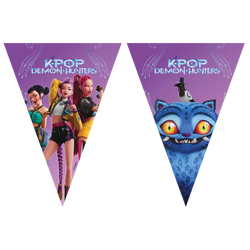 Papierflaggen-Girlande „K-POP“, 2,3 m, 1 Stück