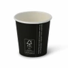 Schwarzer Papierbecher, 120 ml, Durchmesser 62 mm, 50 Stück