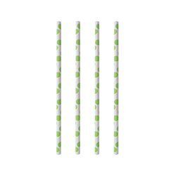 Papierstrohhalme „Green Dots“ 6/200 mm, 100 Stück