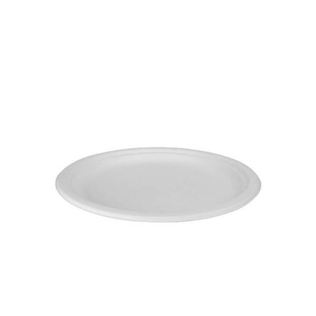 Runde Teller aus Zuckerrohr, 15 cm, 50 Stück