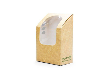 Tortilla-Schachtel mit Sichtfenster, PLA, 13,5 x 9,5 x 5 cm, 50 Stück