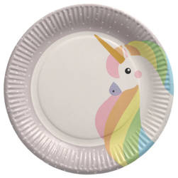 Runder Pappteller „Unicorn“, Durchmesser 23 cm, 10 Stück
