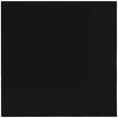 3-lagige Servietten, schwarz, 1/4, 33 x 33 cm, 20 Stück