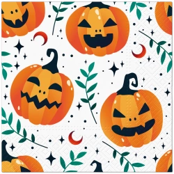 3-lagige Servietten „Mystic Pumpkin / Halloween“, 1/4, 33 x 33 cm, 20 Stück
