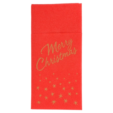 Premium Airlaid-Besteckhüllen „Christmas“, 40 x 40 cm, 50 Stück
