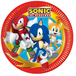 Pappteller „Sonic SEGA“, 23 cm, 8 Stück