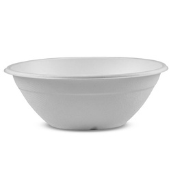 Schale aus Zuckerrohr, weiß, 360 ml, Durchmesser 15,2 cm, Höhe 4,8 cm, 50 Stück