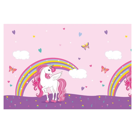 Mehrweg-Tischdecke „Unicorn“, 120 x 180 cm, 1 Stück